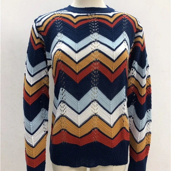 Colorful Chevron Sweater - Picture 6 of 7